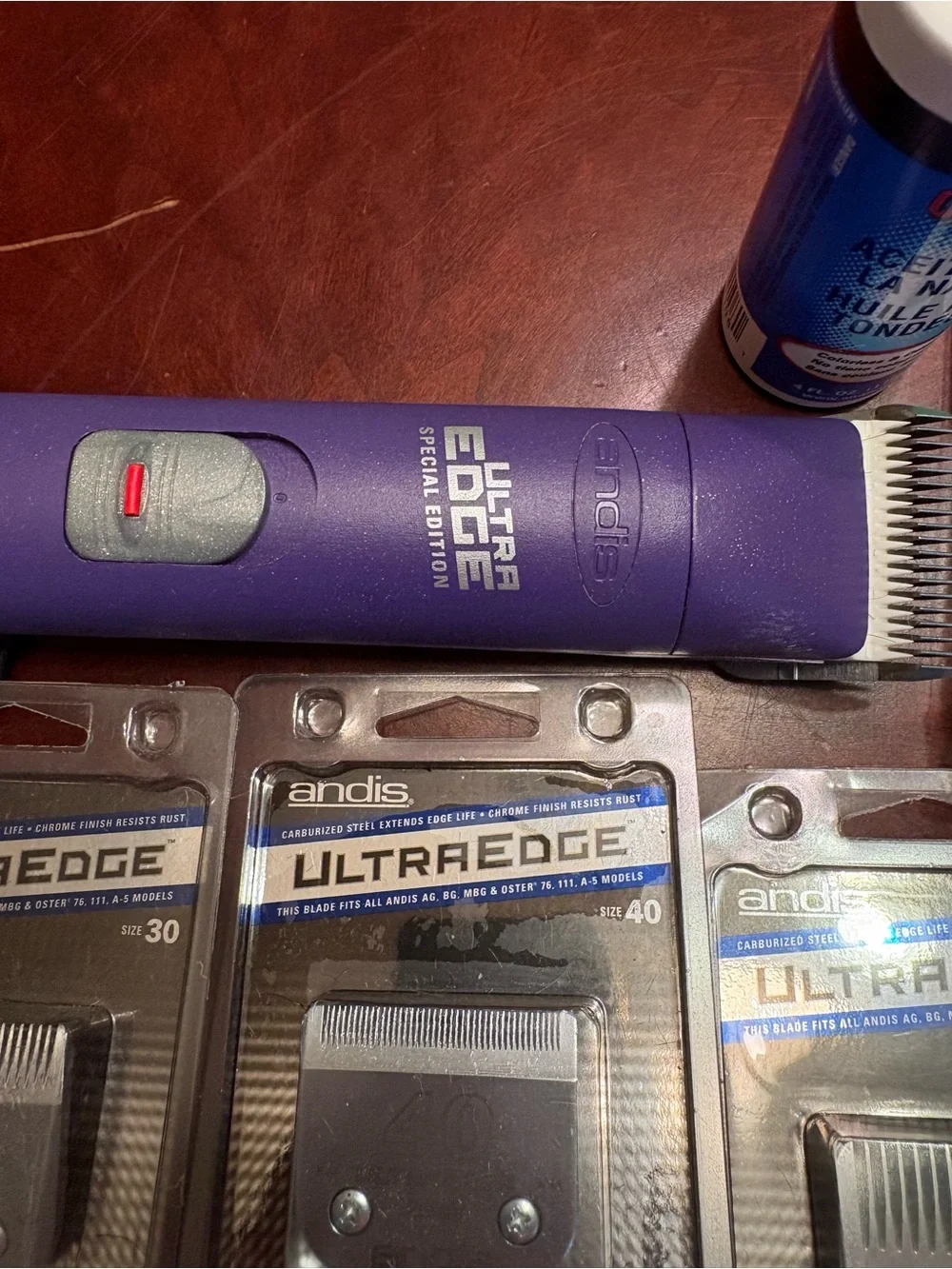 Andis Purple Corded Dog Clipper with Replacement Blades